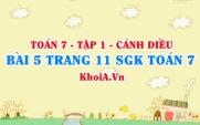Bài 5 trang 11 SGK Toán 7 tập 1 Cánh Diều